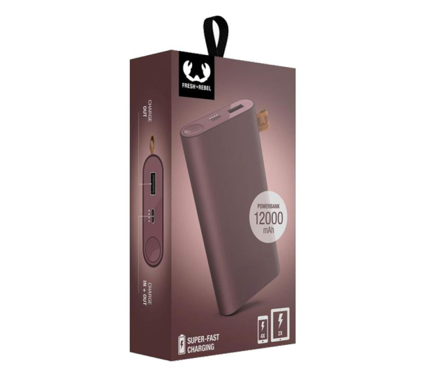 Fresh N Rebel Power Bank 12000 mAh Deep Mauve 214933 - 1068526 - zdjęcie 2